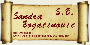 Sandra Bogatinović vizit kartica